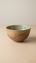 Stoneware Bowl with Thumbprint Rim