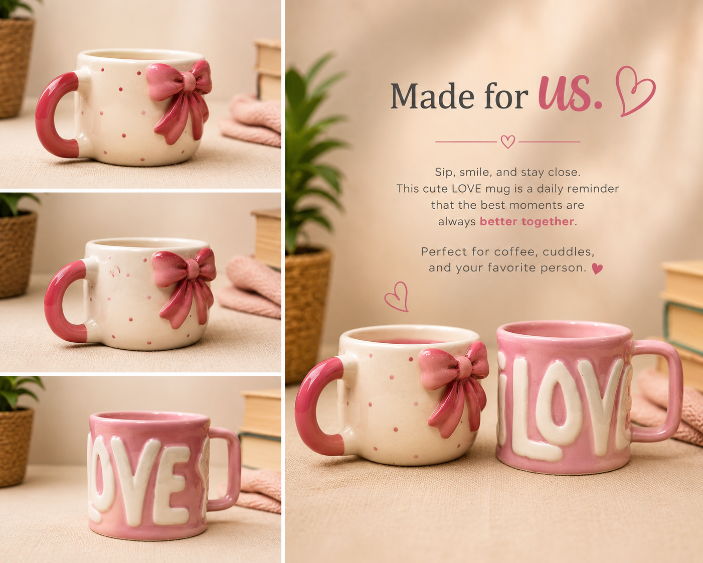 Tie Mug & I Love You Couple Combo | Romantic Gift Set for Lovers